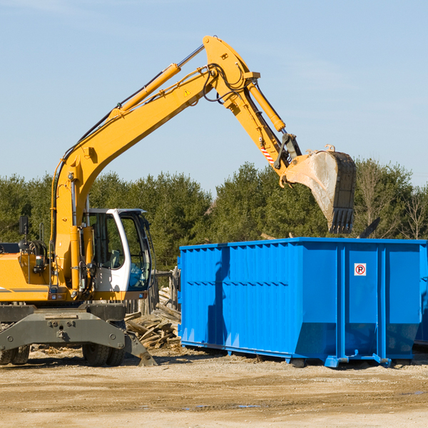 what size residential dumpster rentals are available in Blue Jay CA